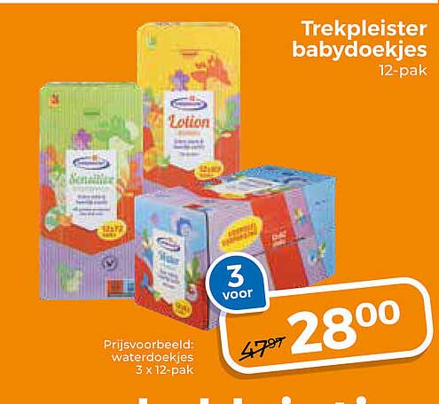 Trekpleister babydoekjes 12-pak