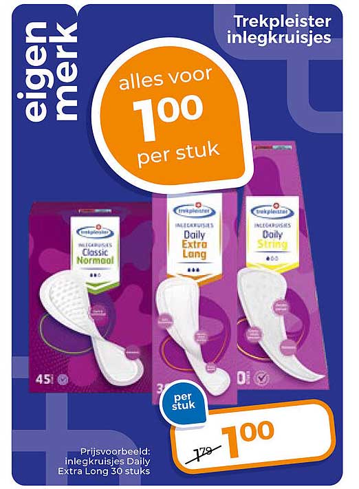 Trekpleister inlegkruisjes alles voor 1,00 per stuk
