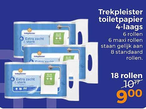 Trekpleister toiletpapier 4-laags