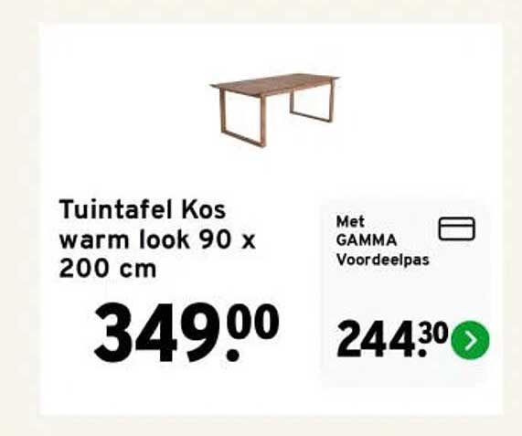 Tuintafel Kos warm look 90 x 200 cm