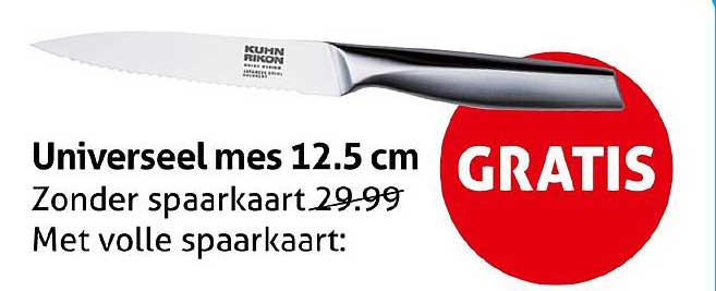 Universeel mes 12.5 cm GRATIS