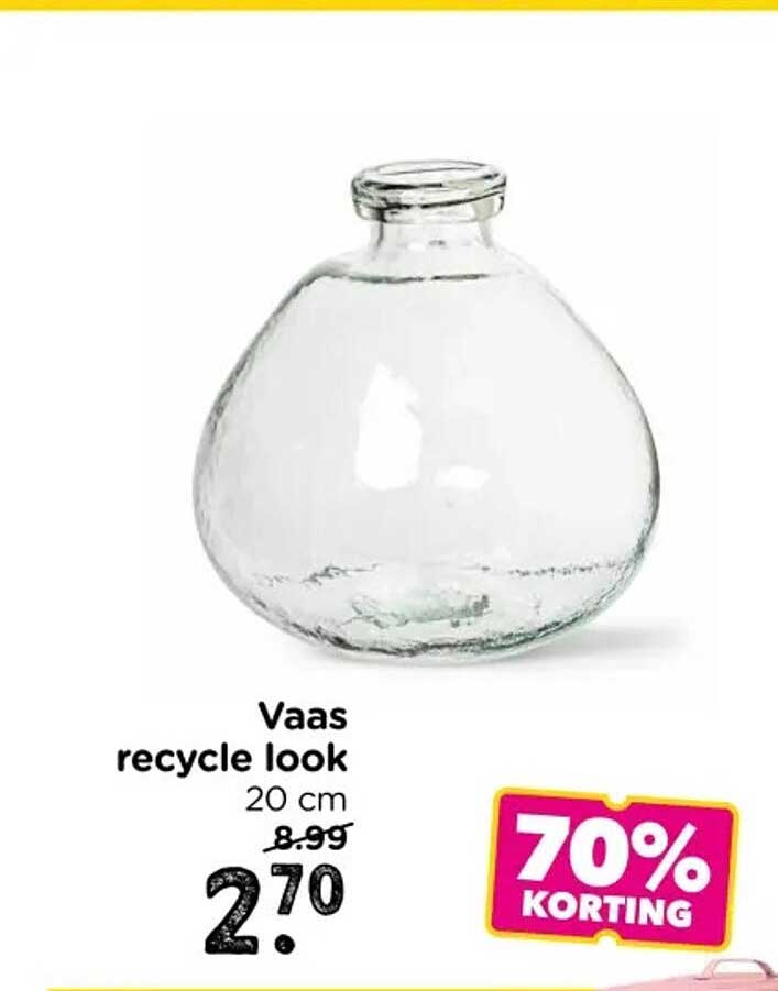 Vaas recycle look 20 cm 70% KORTING