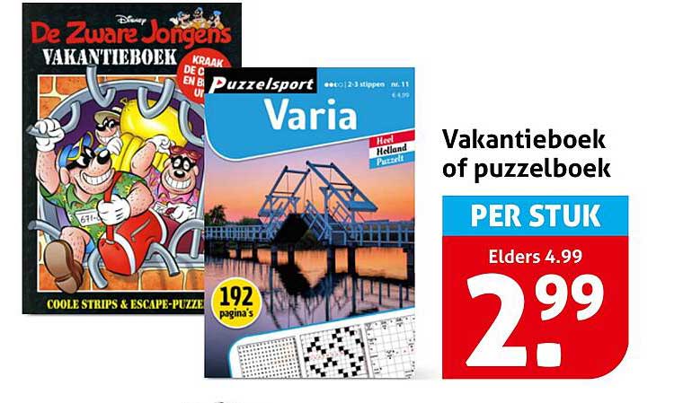 Vakantieboek of puzzelboek PER STUK