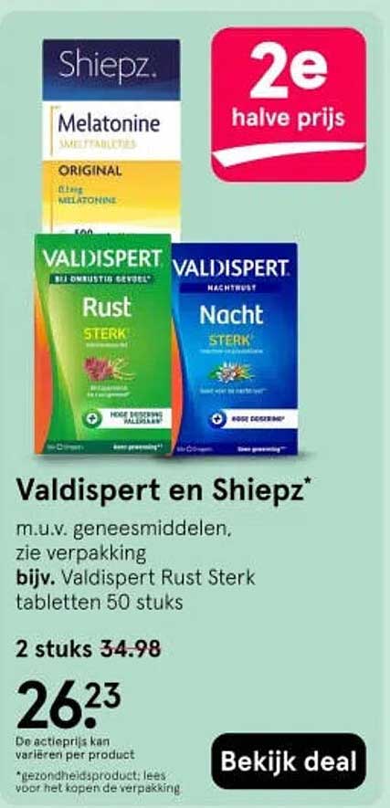 Valdispert en Shiepz* 2e halve prijs