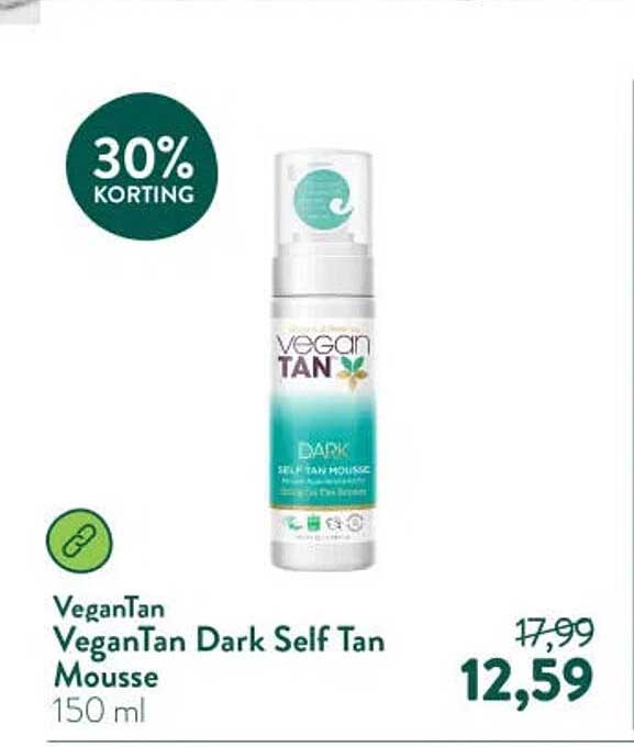 VeganTan VeganTan Dark Self Tan Mousse 30% KORTING