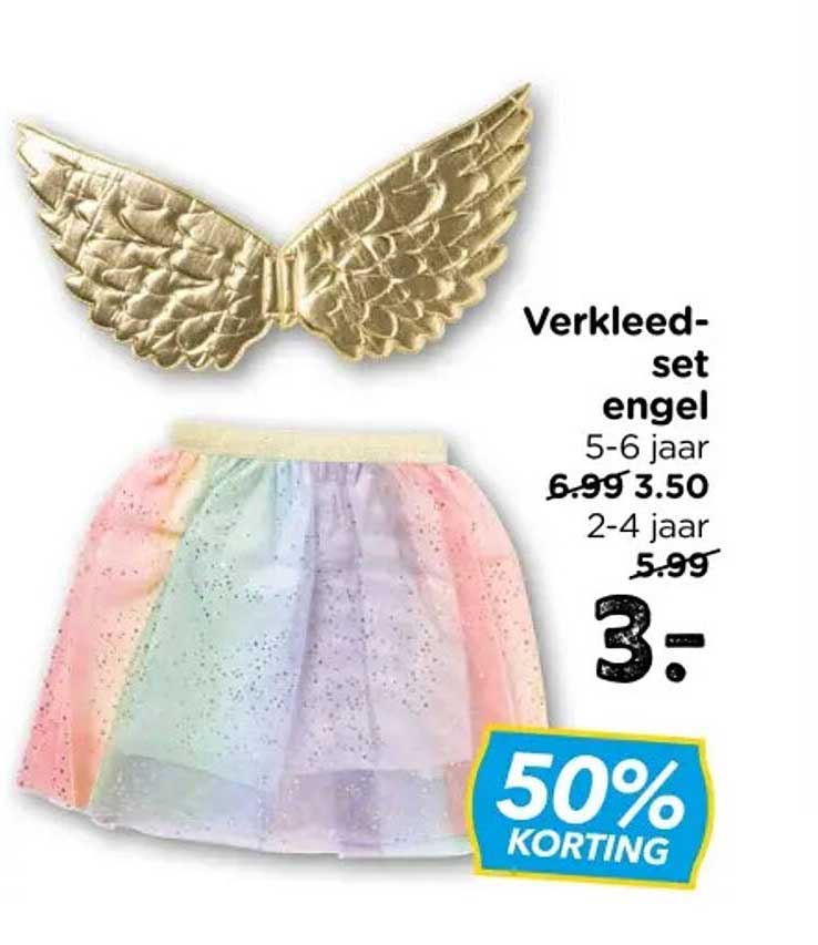 Verkleed-set engel 5-6 jaar 2-4 jaar 50% KORTING