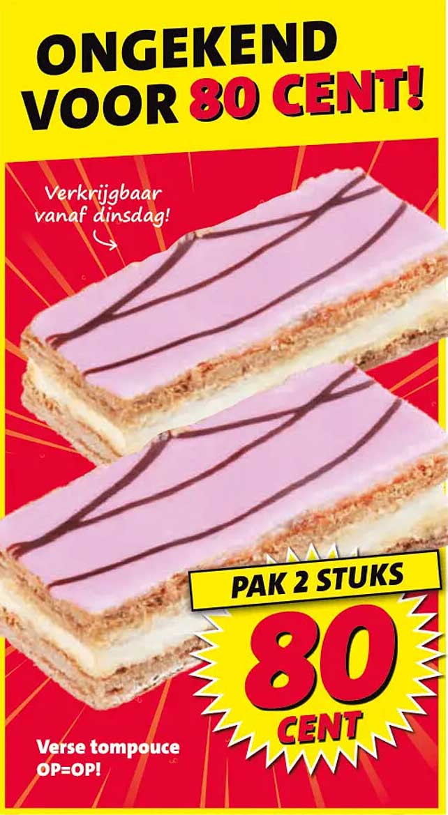 Verse tompouce OP=OP! PAK 2 STUKS