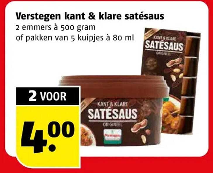 Verstegen kant & klare satésaus