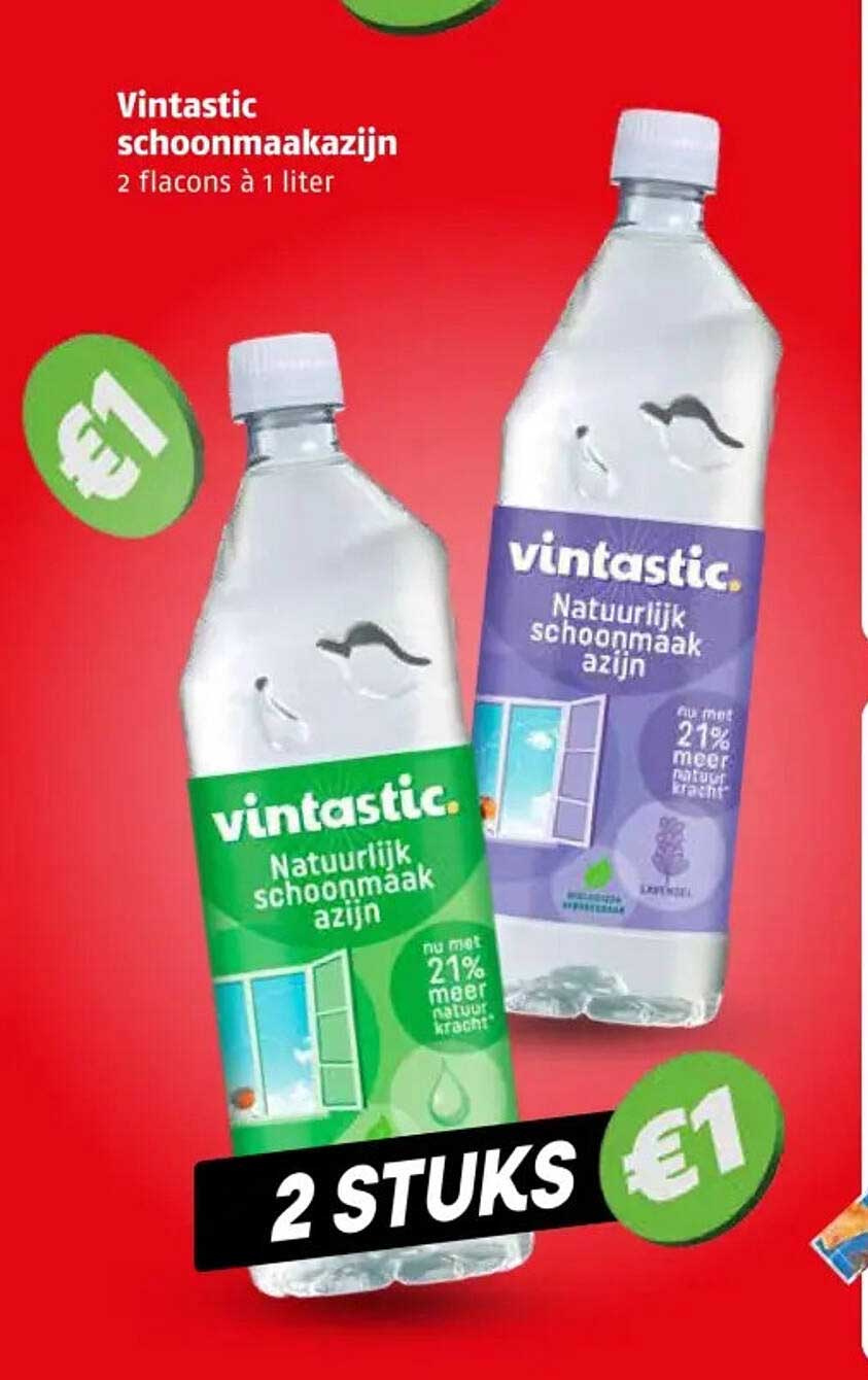 Vintastic schoonmaakazijn 2 flacons à 1 liter