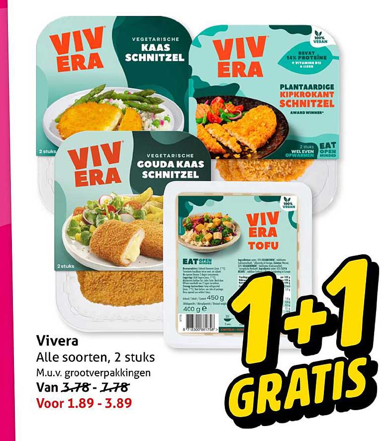Vivera Alle soorten, 2 stuks 1+1 GRATIS