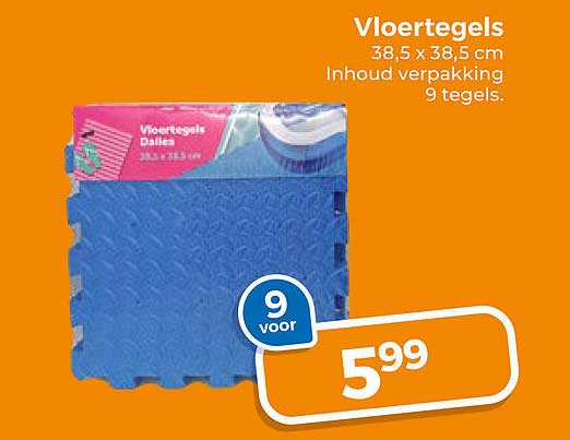 Vloertegels 38,5 x 38,5 cm Inhoud verpakking 9 tegels