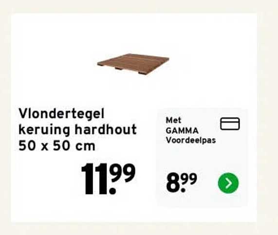 Vlondertegel keruing hardhout 50 x 50 cm