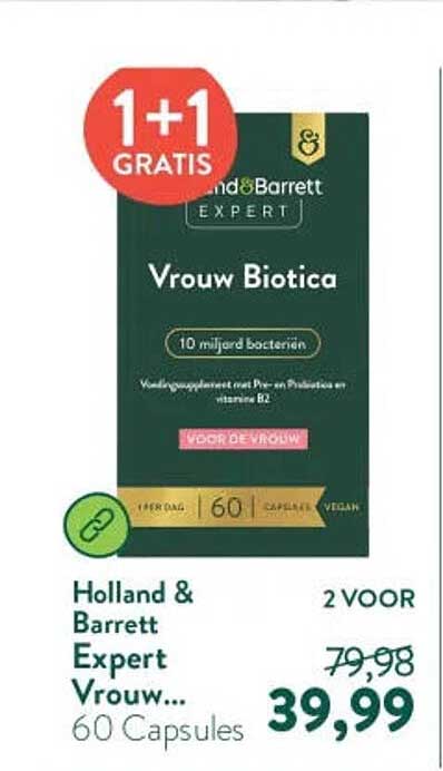 Vrouw Biotica 60 Capsules 1+1 GRATIS