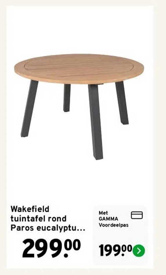 Wakefield tuintafel rond Paros eucalyptu...