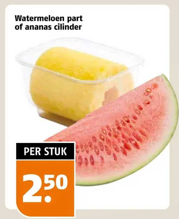 Watermeloen part of ananas cilinder
