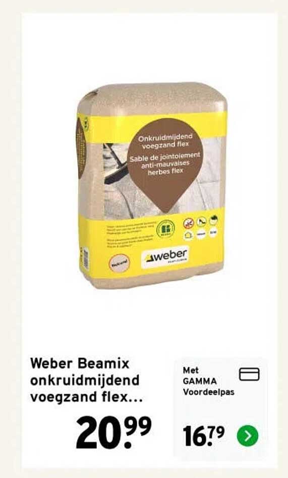 Weber Beamix onkruidmijdend voegzand flex...