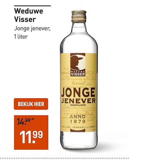 Weduwe Visser Jonge jenever, 1 liter