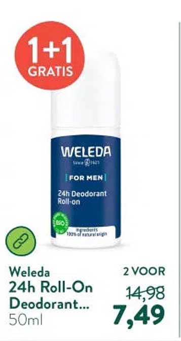 Weleda 24h Roll-On Deodorant... 1+1 GRATIS