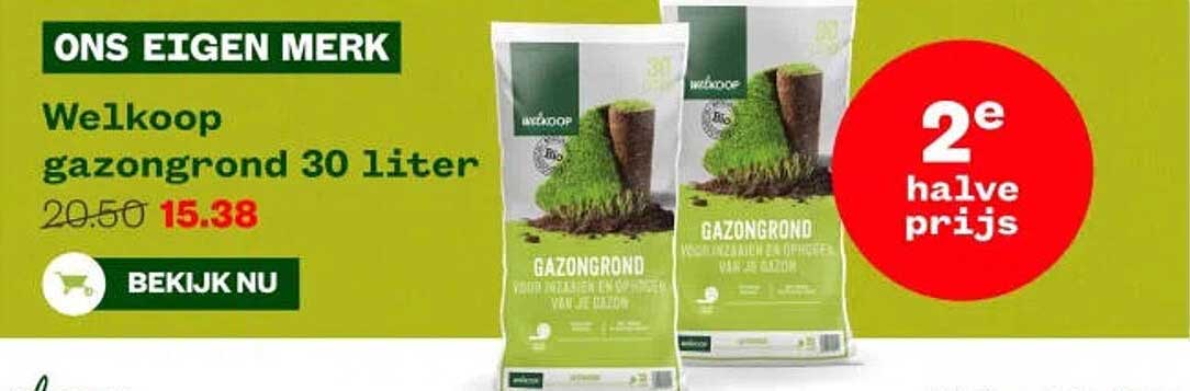 Welkoop gazongrond 30 liter 2e halve prijs