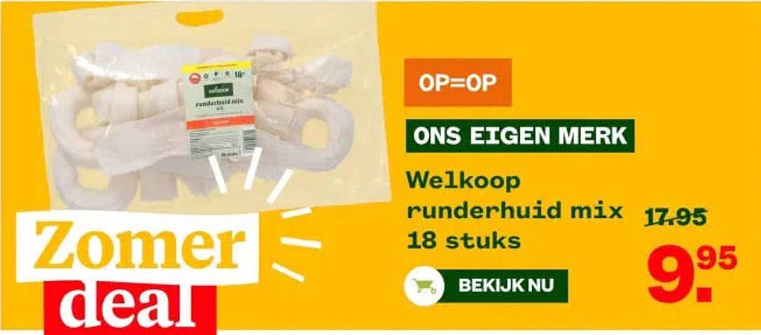 Welkoop runderhuid mix 18 stuks
