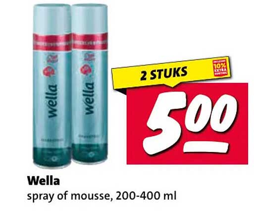 Wella spray of mousse, 200-400 ml 2 STUKS