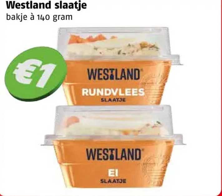 Westland slaatje bakje à 140 gram