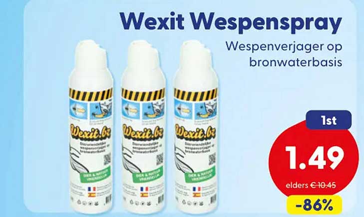 Wexit Wespenspray Wespverjager op bronwaterbasis 1st