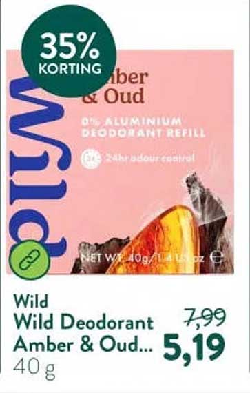 Wild Deodorant Amber & Oud... 35% KORTING