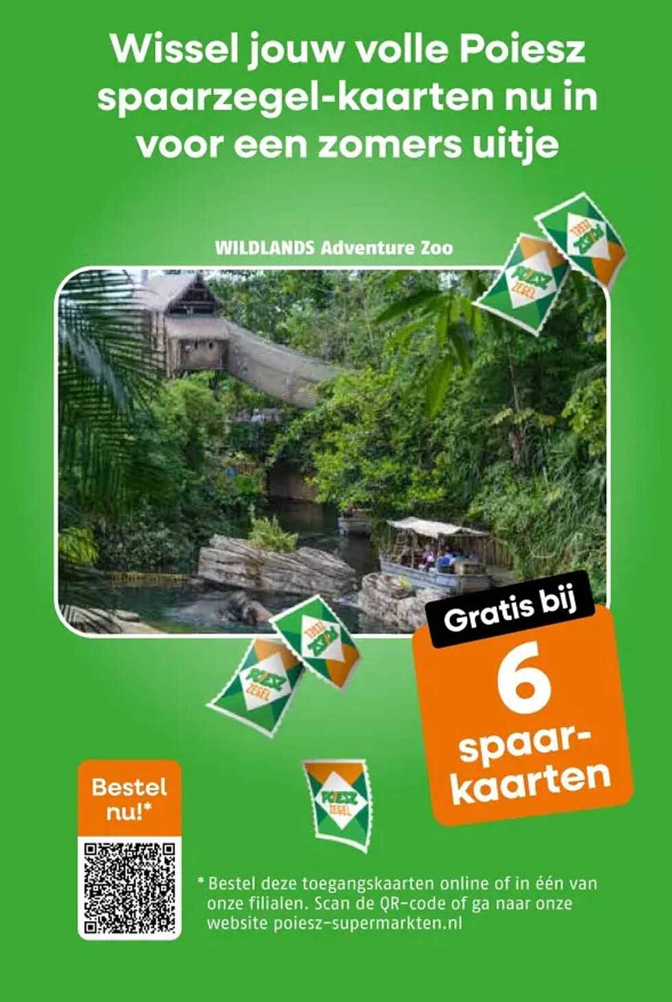 Wissel jouw volle Poiesz spaarzegel-kaarten nu in voor een zomers uitje Gratis bij 6 spaar-kaarten