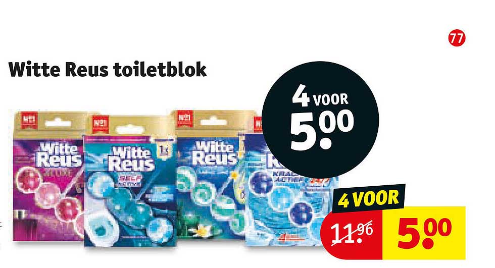 Witte Reus toiletblok 4 voor 5.00