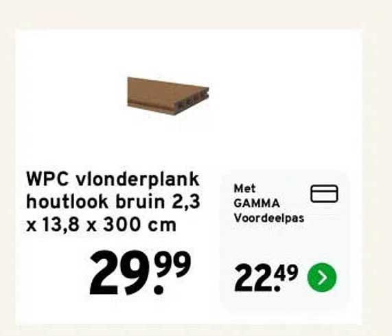 WPC vlonderplank houtlook bruin 2,3 x 13,8 x 300 cm