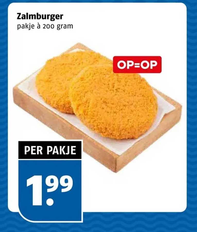 Zalmburger pakje à 200 gram OP=OP
