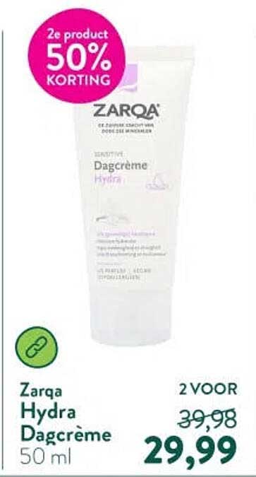 Zarqa Hydra Dagcrème 50 ml 2e product 50% korting
