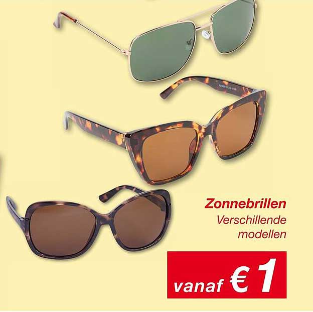 Zonnebrillen Verschillende modellen vanaf € 1
