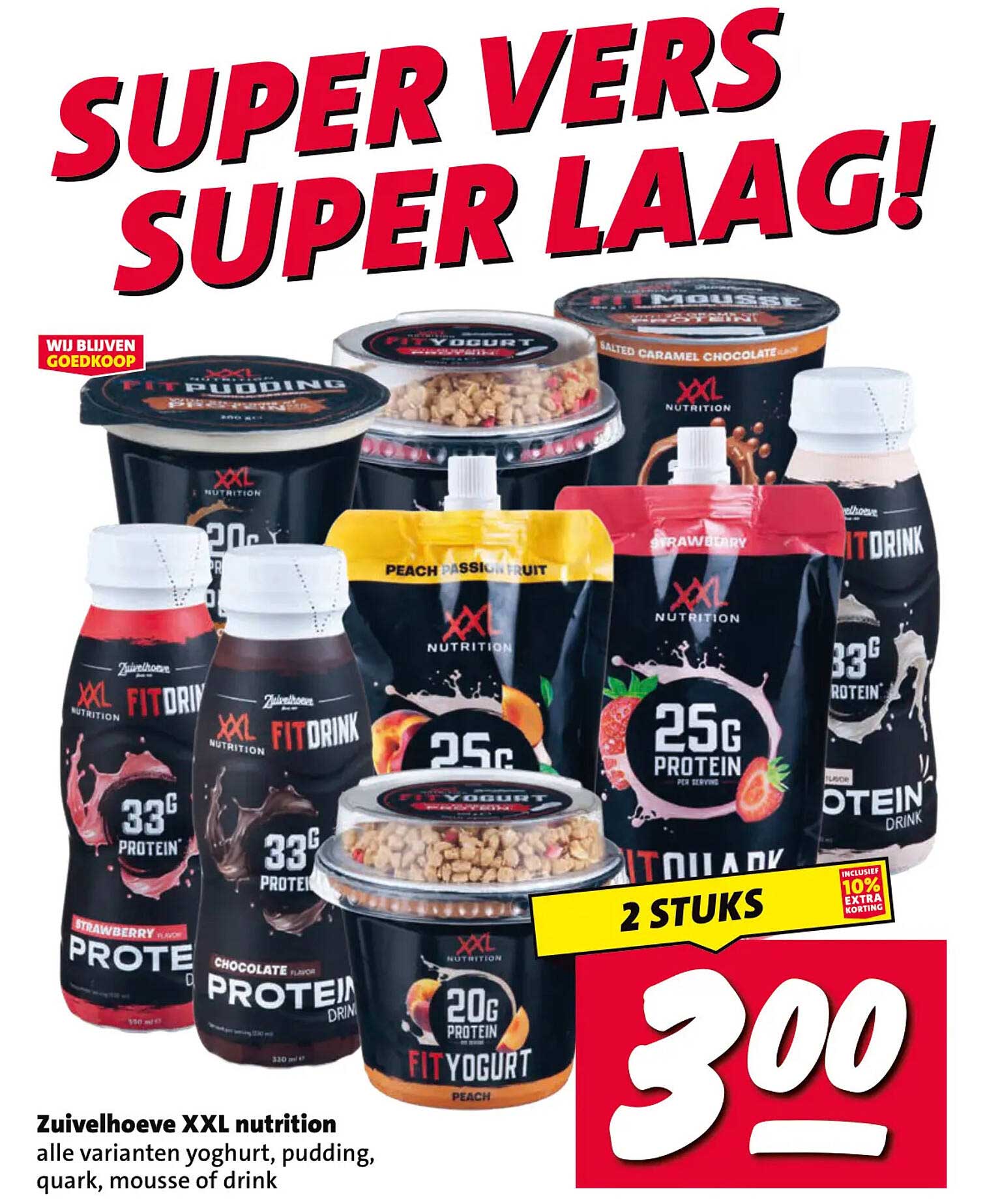 Zuivelhoeve XXL nutrition alle varianten yoghurt, pudding, quark, mousse of drink 2 stuks