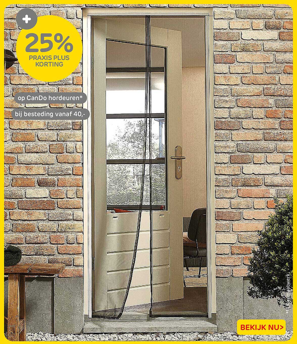 25% Praxis Plus korting op CanDo hordeuren* bij besteding vanaf 40,-