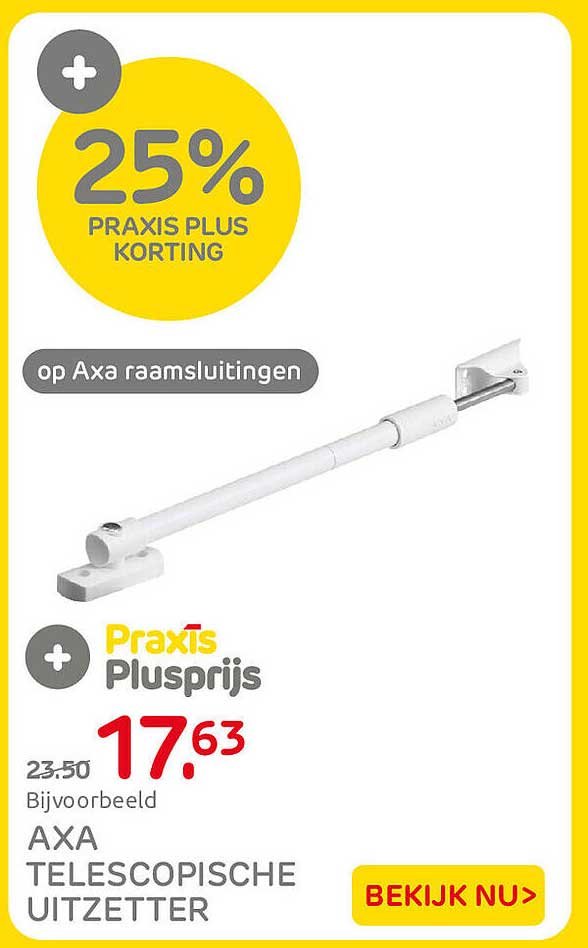 AXA TELESCOPISCHE UITZETTER 25% PRAXIS PLUS KORTING