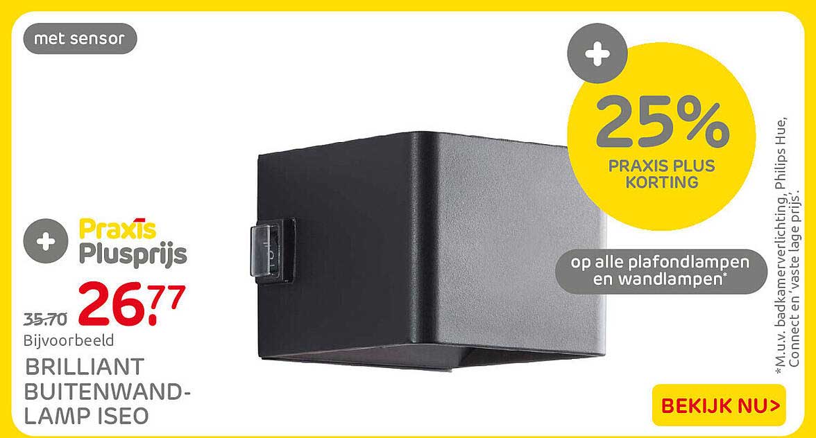 Brilliant buitenwandlamp Iseo
