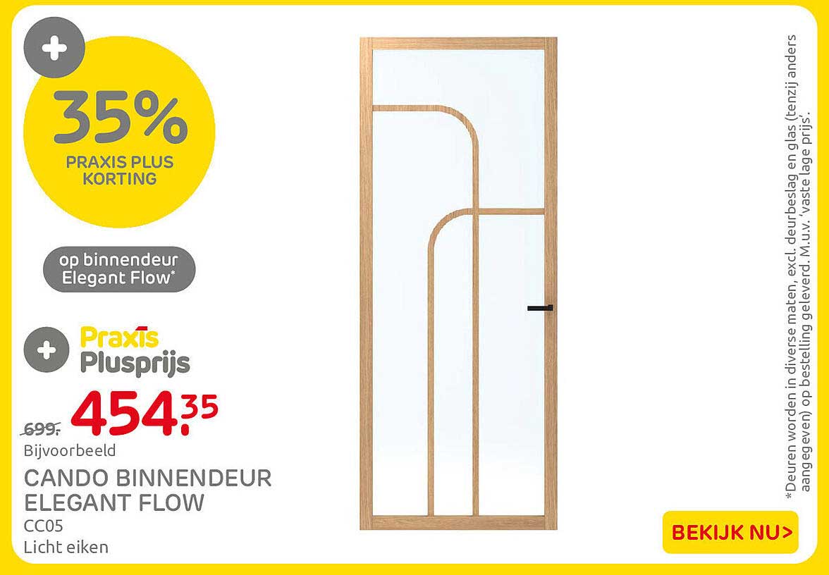 CANDO BINNENDEUR ELEGANT FLOW CC05 Licht eiken