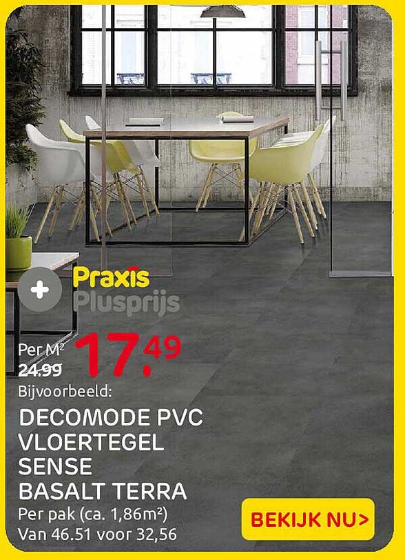 DECOMODE PVC VLOERTEGEL SENSE BASALT TERRA