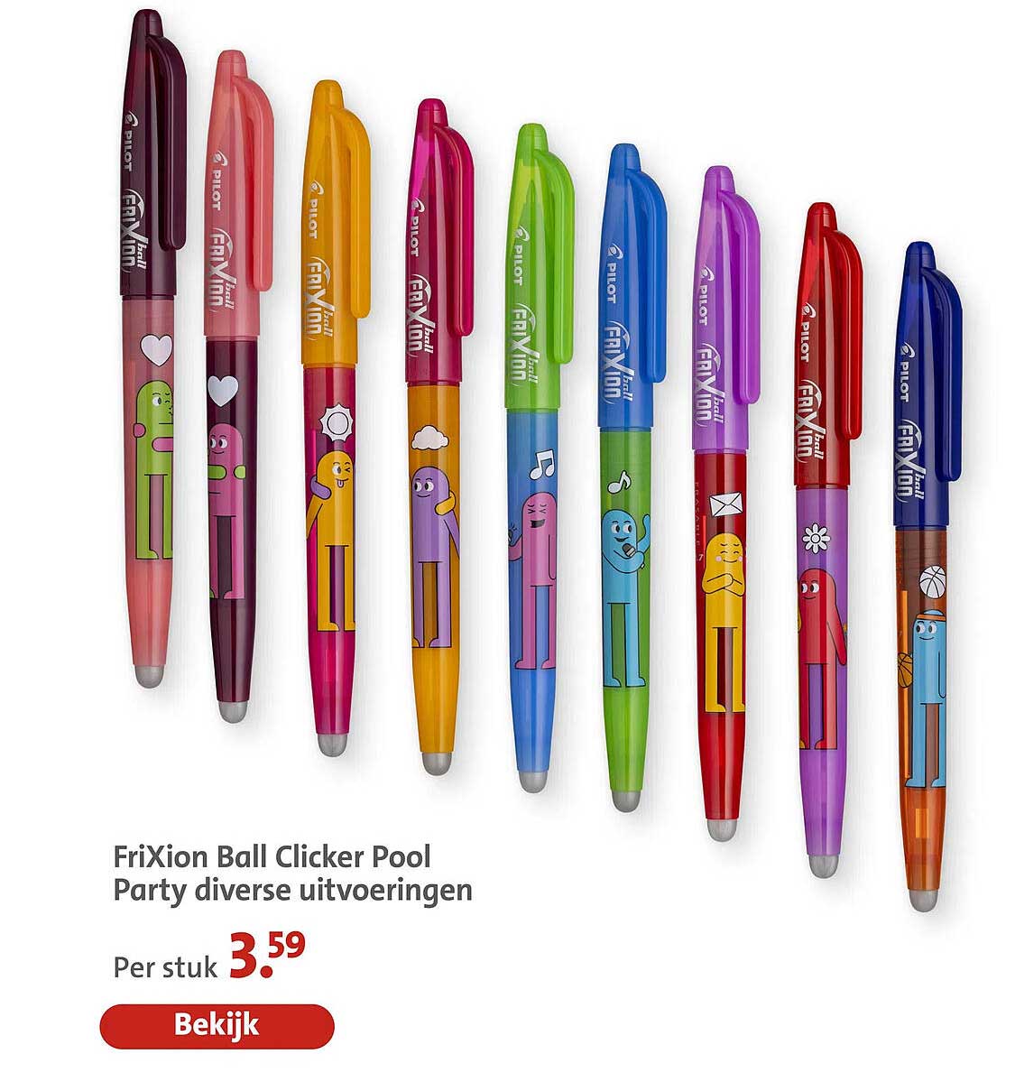 FriXion Ball Clicker Pool Party diverse uitvoeringen
