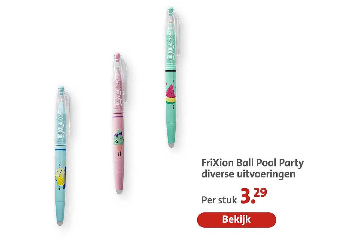 FriXion Ball Pool Party diverse uitvoeringen