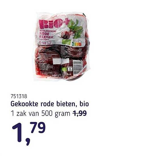 Gekookte rode bieten, bio