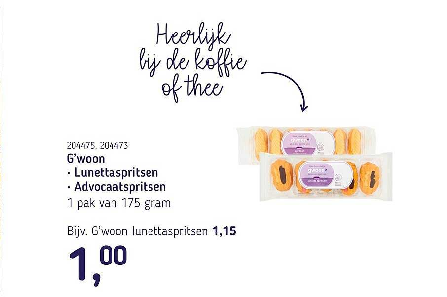 G’woon Lunettaspritsen • Advocaatsspritsen 1 pak van 175 gram