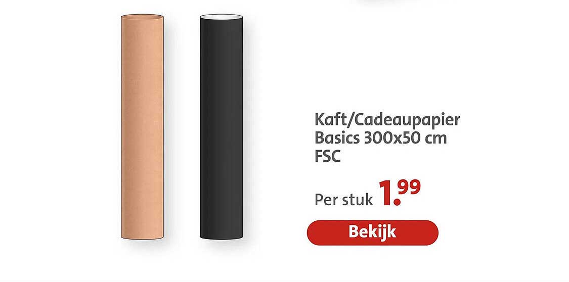 Kaft/Cadeaupapier Basics 300x50 cm FSC
