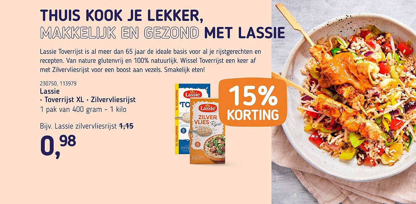 Lassie Toverrijst XL • Zilvervliesrijst 15% KORTING