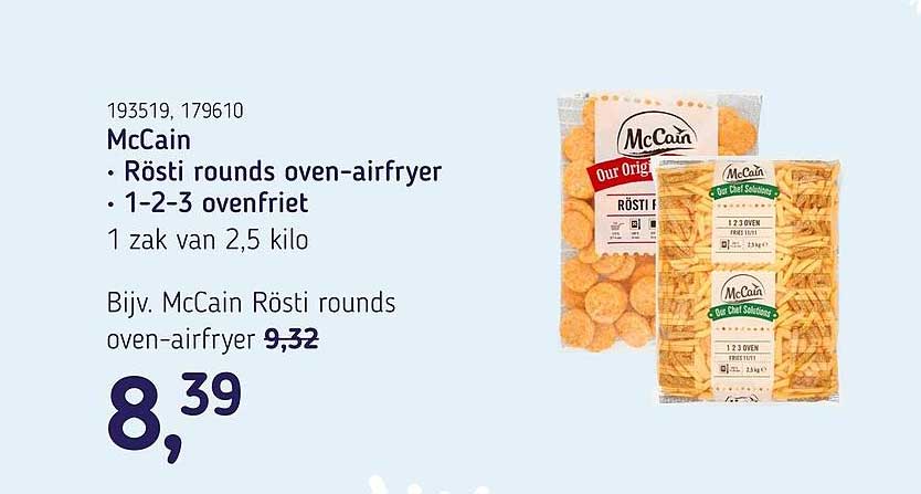 McCain • Rösti rounds oven-airfryer • 1-2-3 ovenfriet