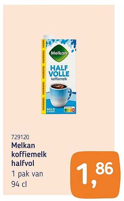 Melkan koffiemelk halfvol