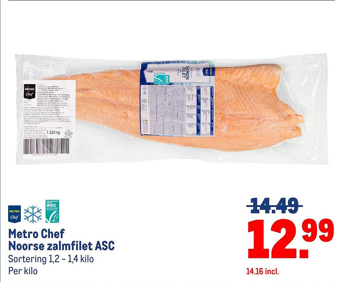 Metro Chef Noorse zalmfilet ASC