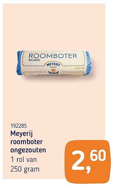 Meyerij roomboter ongezouten 1 rol van 250 gram
